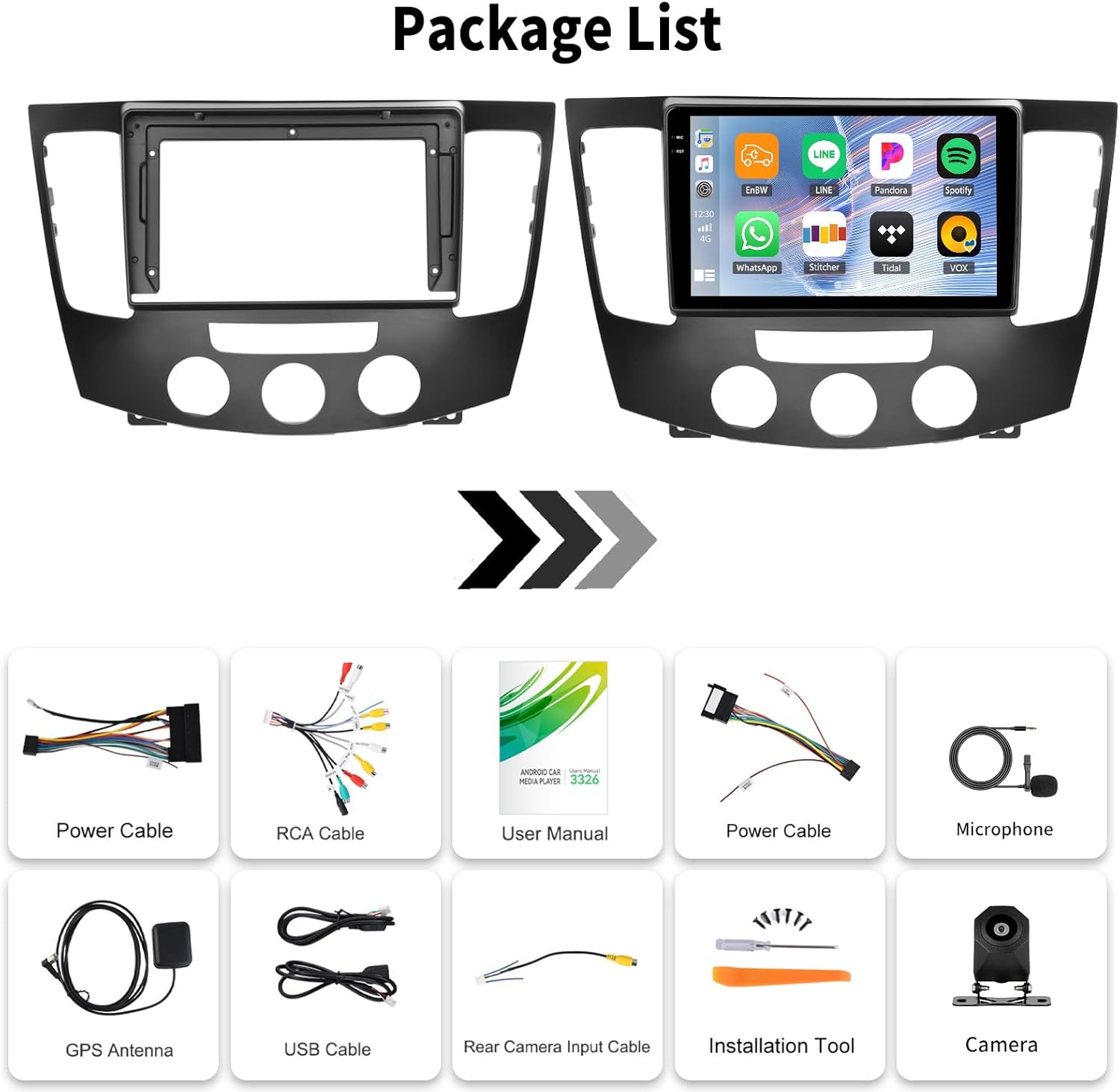 [4+128G] Android 15 Car Radio Stereo for Hyundai Sonata 2009-2010 (Manual A/C) with Wireless Carplay&Android Auto,9 Inch Car Radio with Mirror Link Bluetooth FM/RDS WiFi GPS EQ DSP SWC