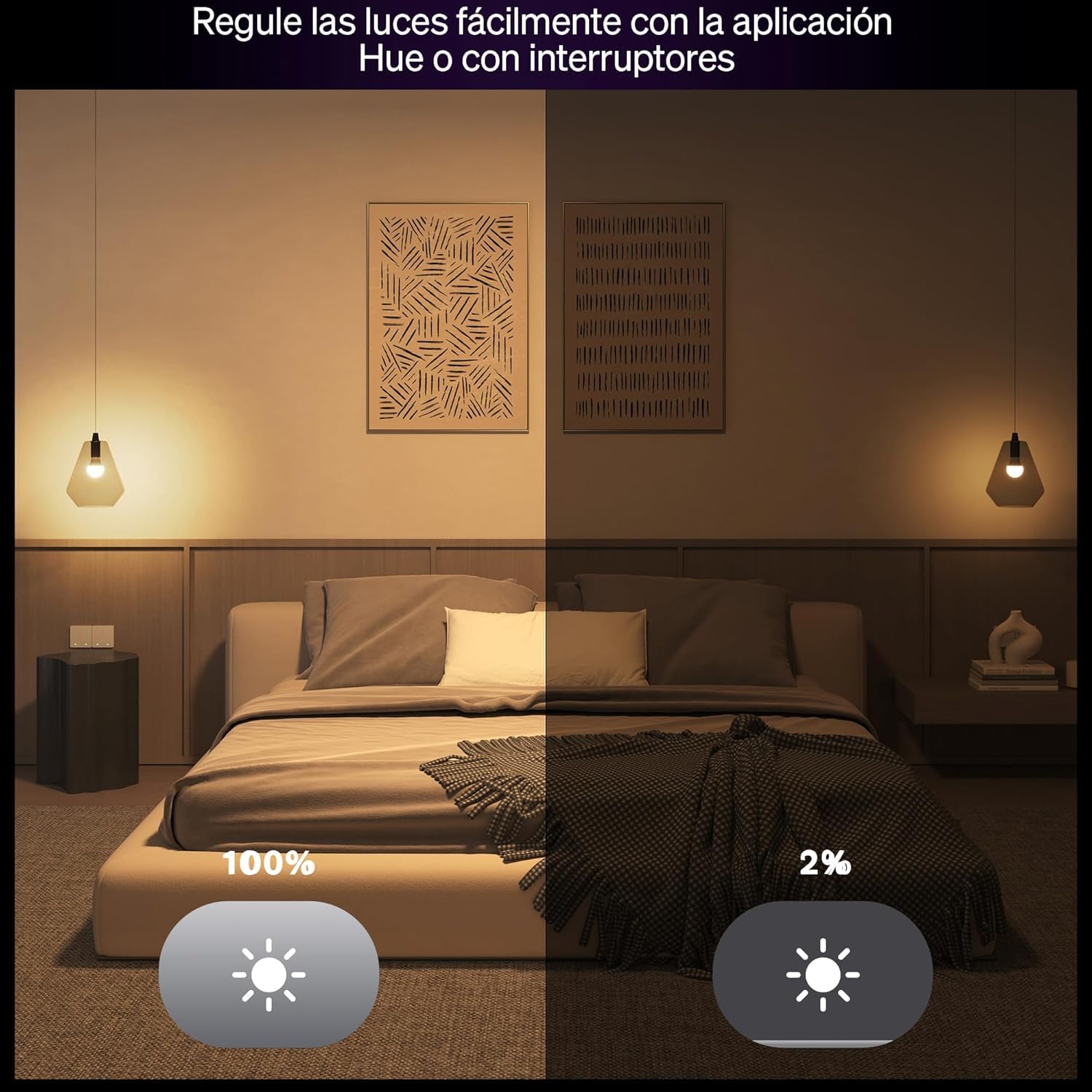 Hue Essential Kit Inicio: Hue Bridge + 3 bombillas led inteligentes GU10 + Smart button, Luz Blanca y Colores, regulable 2200-6500 K, comp. Alexa, Google Assistant, Samsung SmartThings y Apple Home