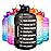 QuiFit 1 Gallon Water Bottle - with Straw & Motivational Time Marker Leak-Proof BPA Free Reusable Gym Sports Outdoor Large(128OZ) Capacity Water Jug(Black,1 Gallon)