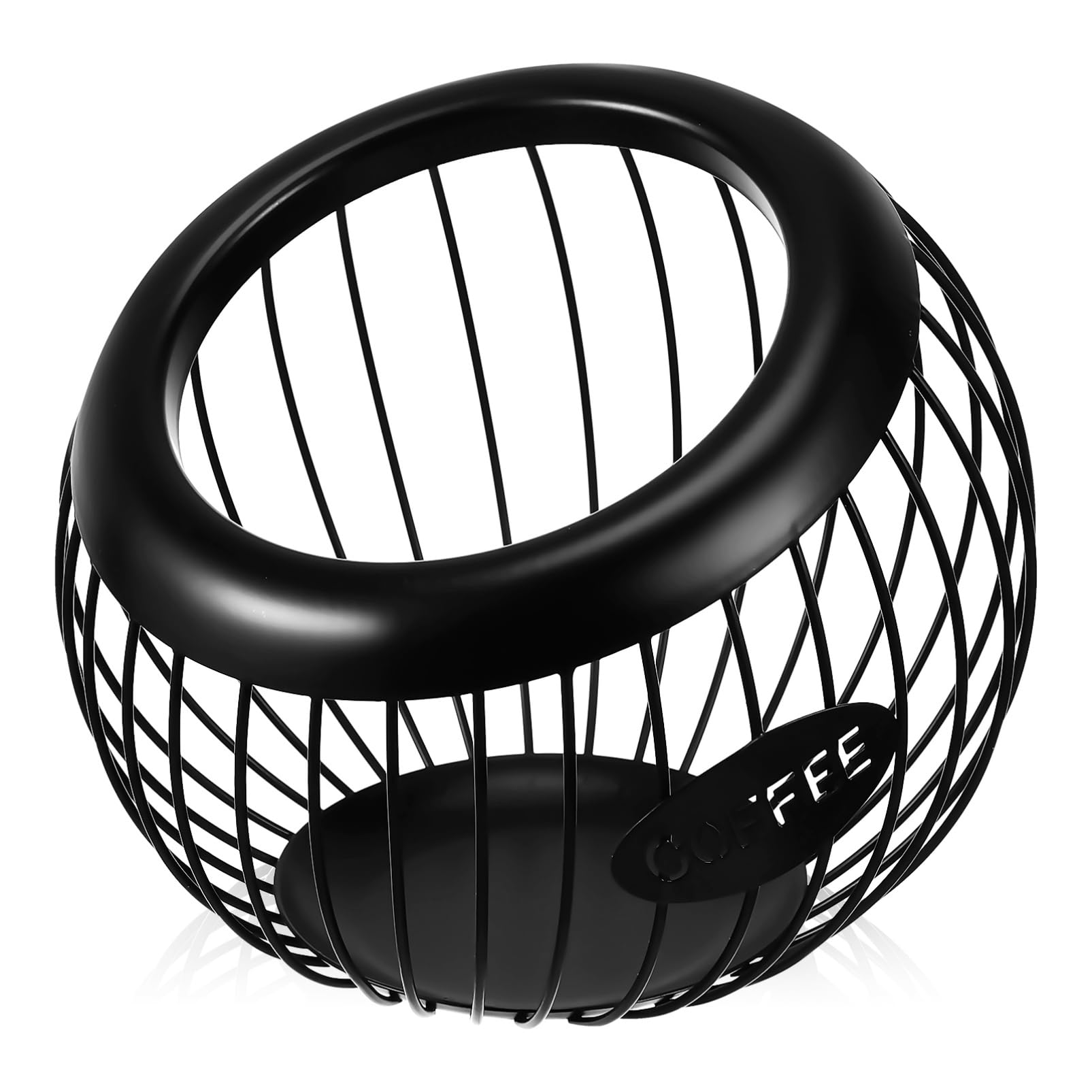 Hemobllo Coffee Pod Organizer Rack and Fruit Basket Wire Storage Container for Kitchen Countertop with Large Capacity for Coffee Capsules and Fresh Fruits