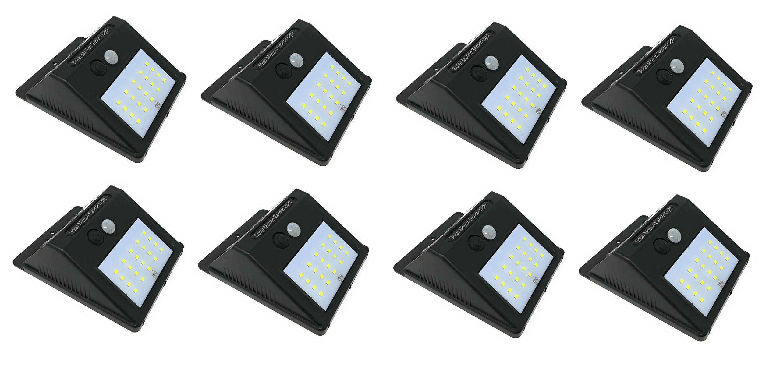 TEMPO DI SALDI 8 X Faro 20 Led Con Pannello Solare E Sensore Di Movimento Faretto Crepuscolare