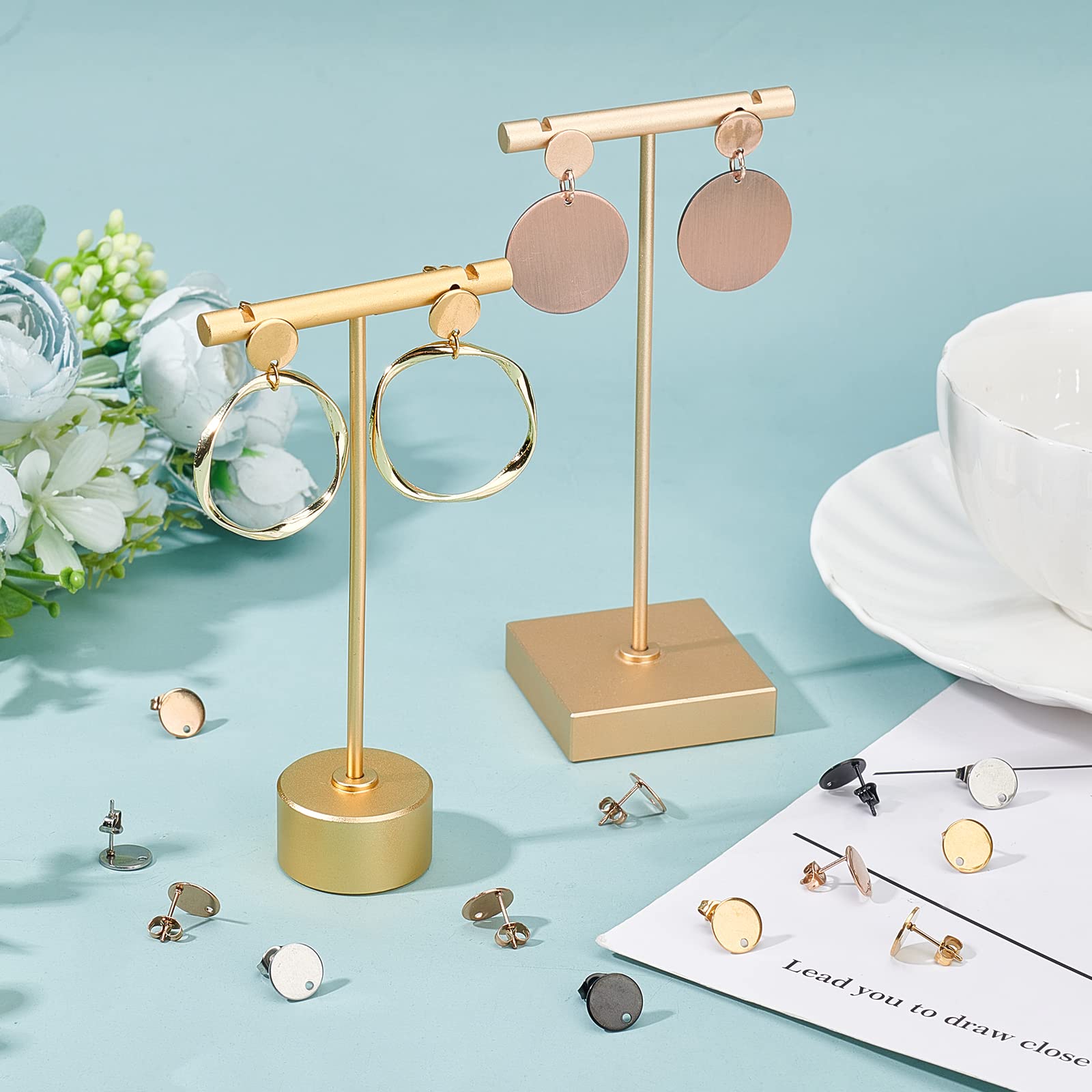 Boucles D'Oreilles Feuille UNICRAFTALE - 20 Pièces Acier Inoxydable | Pour Création Bijoux DIY