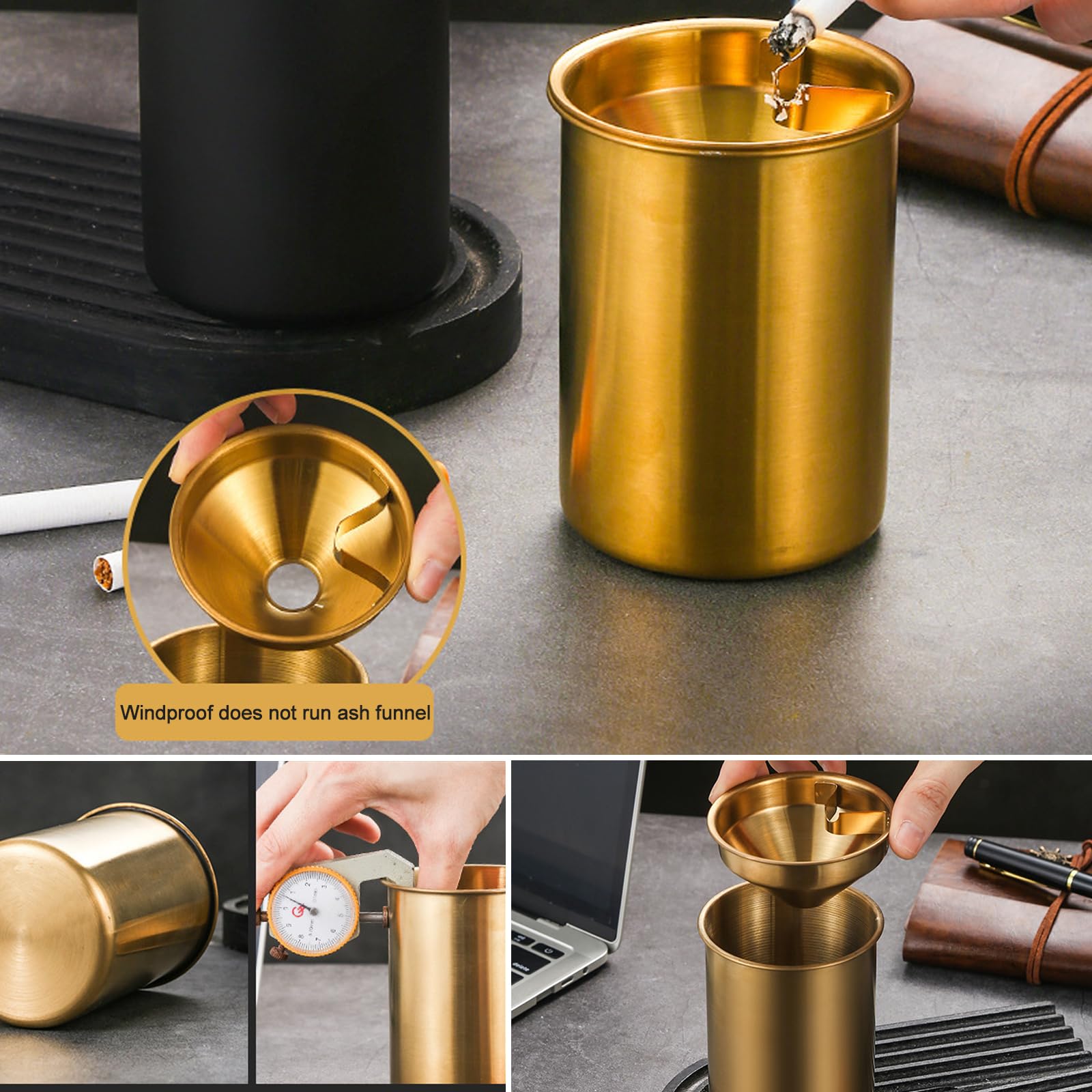 Chingde Cendrier Acier Inoxydable, cendrier Exterieur, cendrier Coupe Vent, cendriers de Voiture, Plateau de Cendre pour Le ménage de Bureau de Jardin (Grand Chingde Cendrier Acier Inoxydable, cendrier Exterieur, cendrier Coupe Vent, cendriers de Voiture, Plateau de Cendre pour Le ménage de Bureau de Jardin (Grand