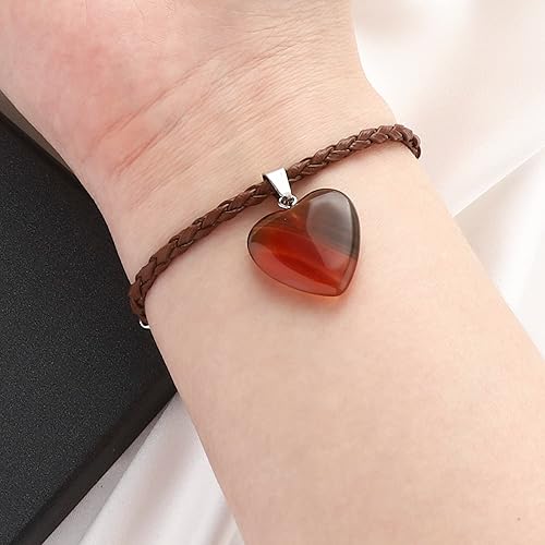 Miniatura 6 de Lezam 24 dijes de cristal curativo en forma de corazón y luna en forma de cruz para hacer joyas, piedras de cuarzo natural, cuentas de amor de