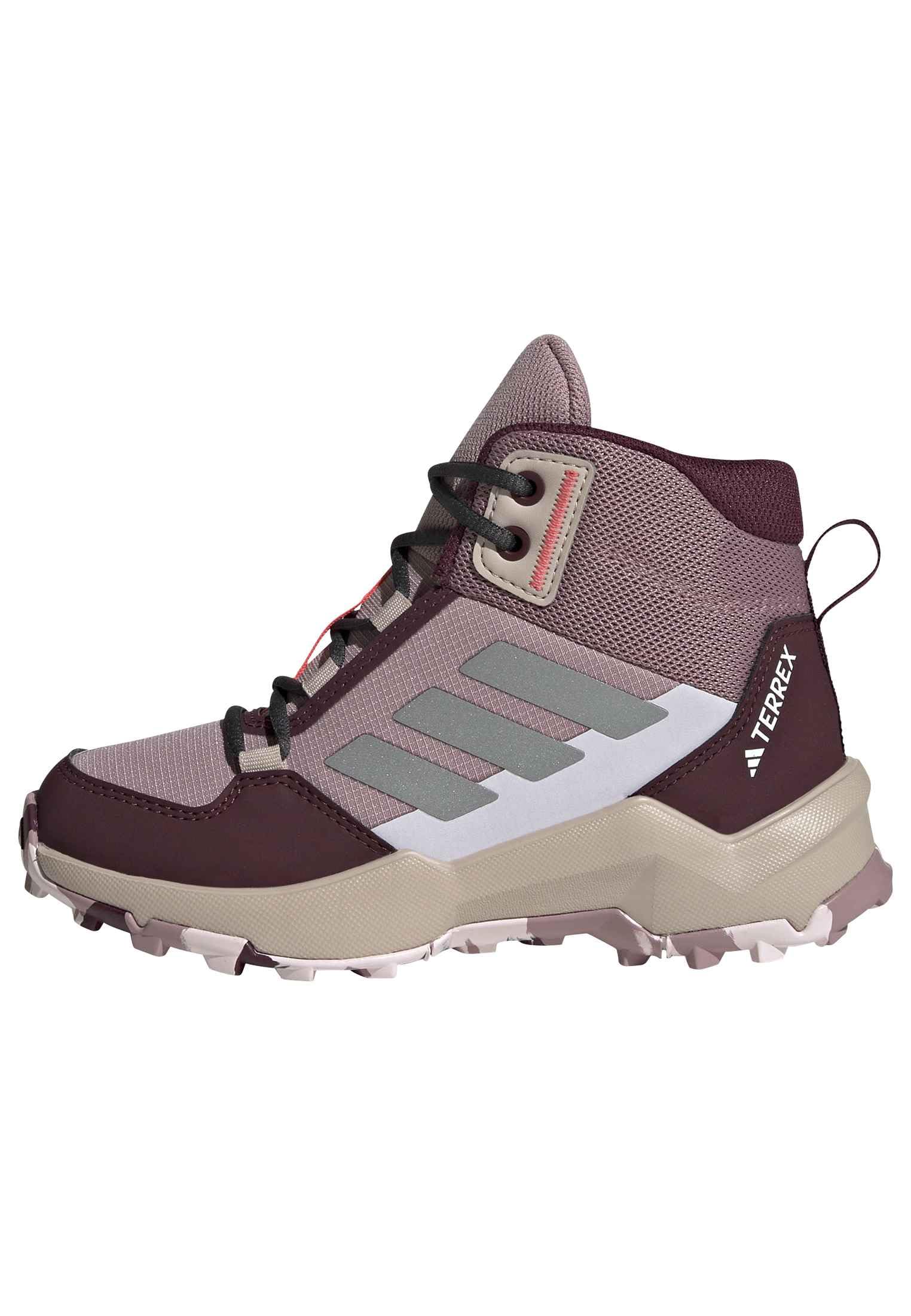 adidas Unisex Kids Terrex Ax4R Mid Hiking Shoes, Magic Mauve/Reflective Silver/Maroon, 4.5 UK