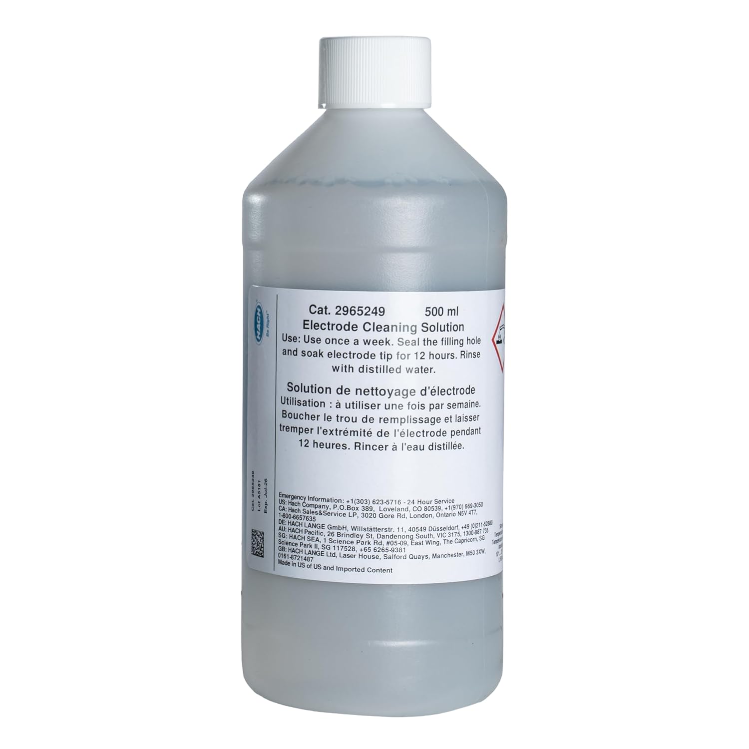 Hach 2965249 Electrode Cleaning Solution