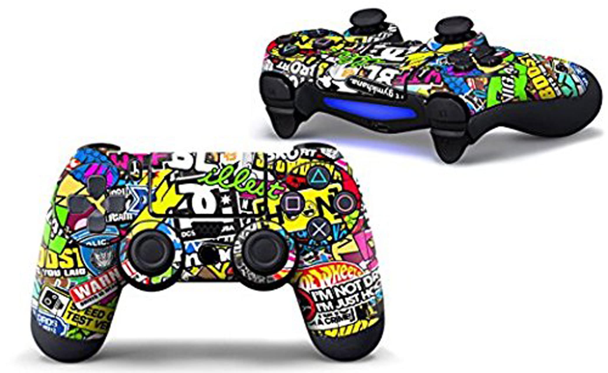 Elton PS4 Controller Designer 3M Skin for Sony PlayStation 4, PS4 Slim, Ps4 Pro DualShock Remote Wireless Controller (set of two Controllers Skin) - Bomb (Mulyicolor) [video game] (B0774J9JQX) Amazon Price History, Amazon Price Tracker