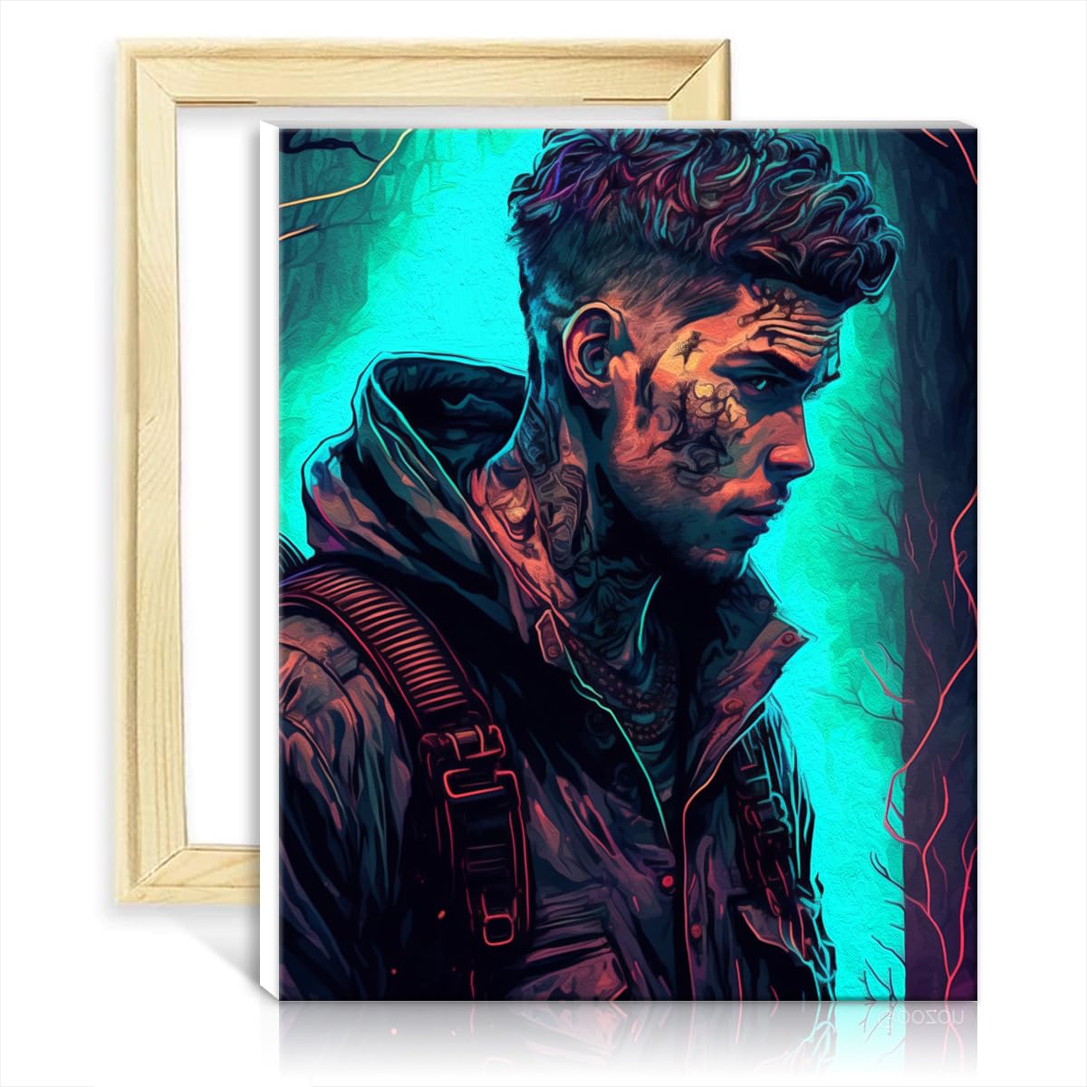 TANGFEIY on Canvas Paint by Numbers Enter the Wilderness Adults Painting Kits with Brushes and Acrylic Pigment Perfect Home Wall Decor No Frame(30x40cm)