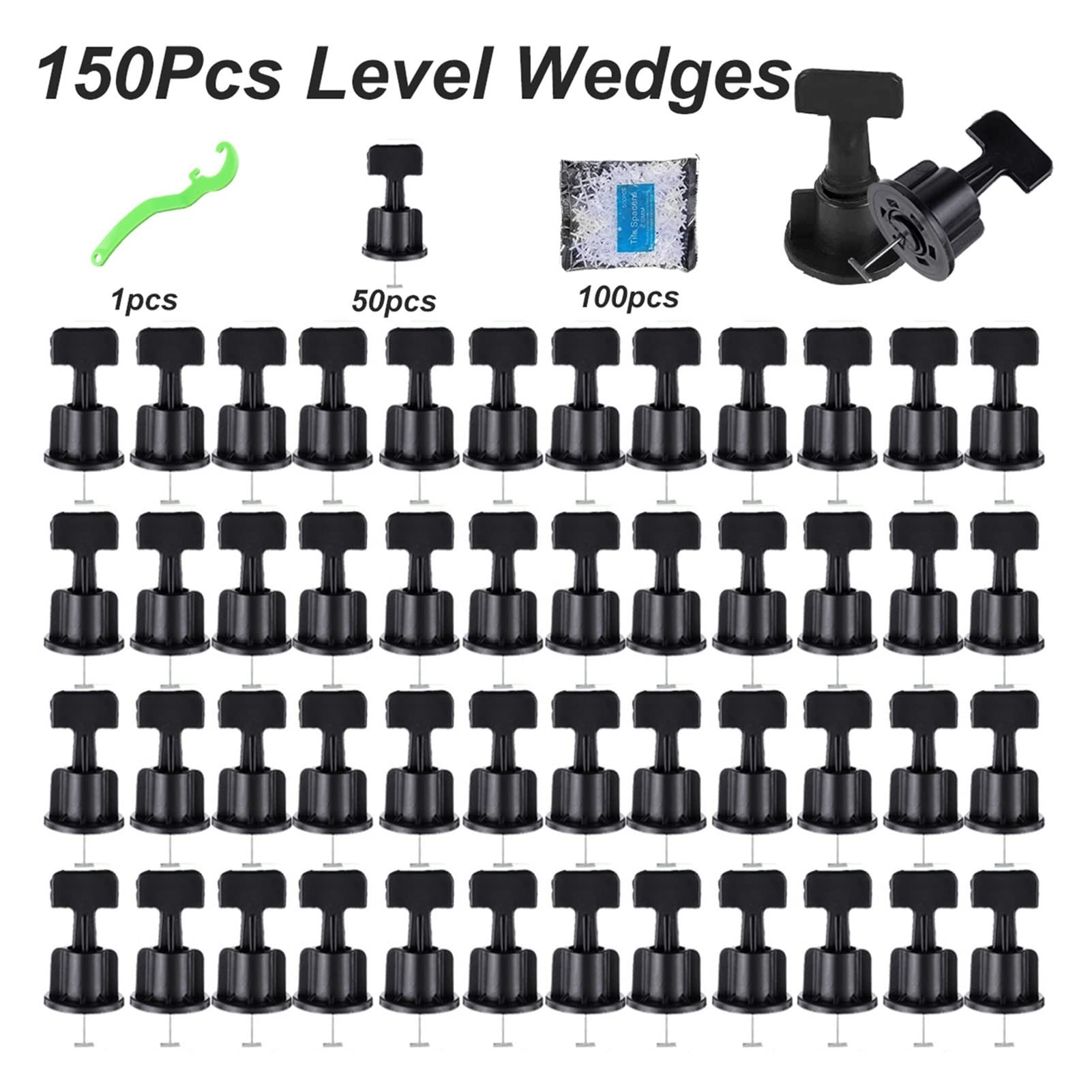 yaoqijie 15. 1 pz. Livello Wedges Piastrella Spacer Spacer Wall Lelleer Piastrellatura Piastrellante Sistema di Cunei Distanziali for Pavimenti Pinza for Piastrelle for Piastrelle a Parete Lasting