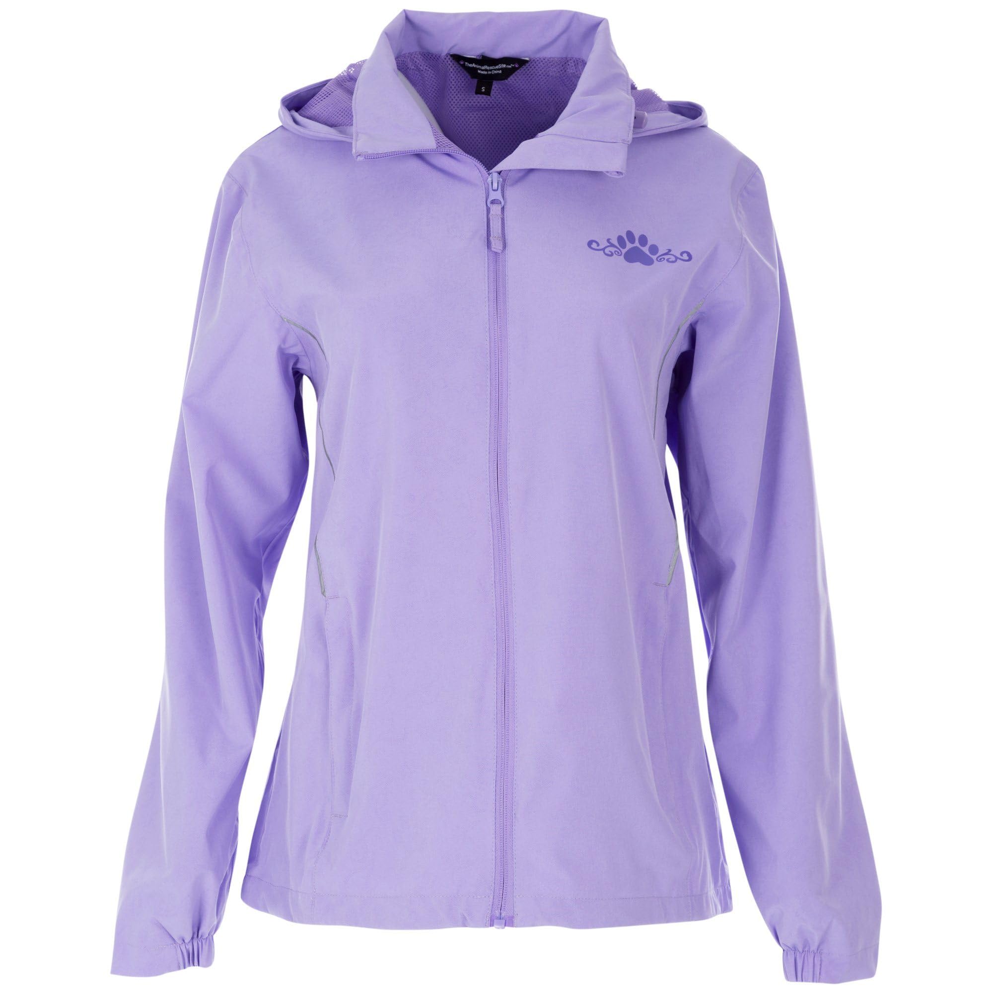 GreaterGood Magical Water-Activated Paw Print Rain Jacket Lightweight Breathable & Water-Repellent Shell with Hidden Design