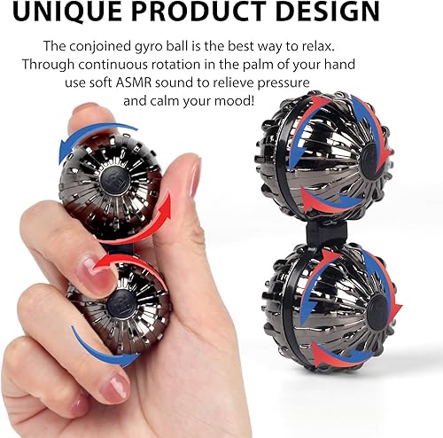 Miniatura 9 de Juguete sensorial para aliviar el estrés, bola giratoria, antiansiedad, depresión, TDAH, enfoque, ayuda sensorial para niños y adultos plateado