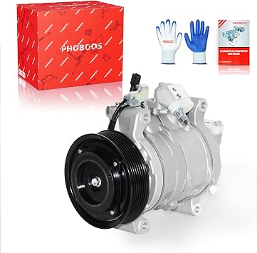 PHOBOOS A/C Compressor with Clutch Compatible with Honda Accord 2013-2017L4 2.4L, Ref. CO-29137C, 198303
