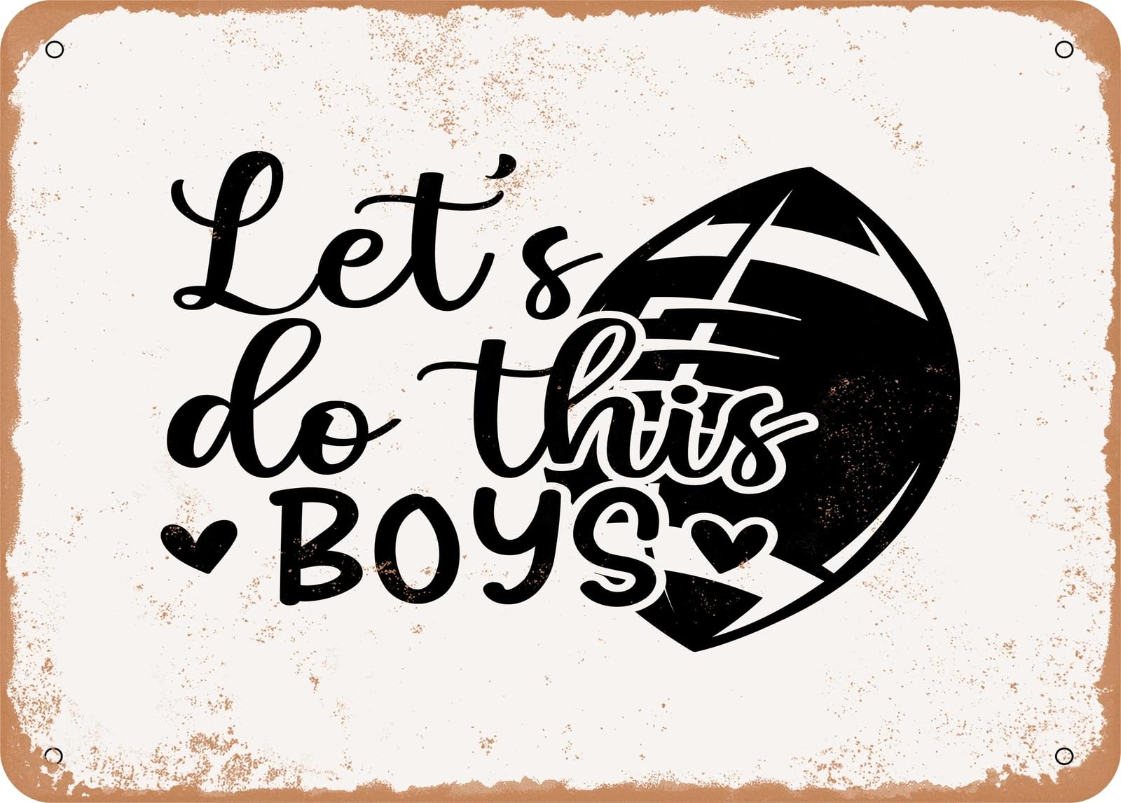 Miaomansenstore Boys Metal Sign - Lets Do This - 2 - Vintage Rusty Look Sign Home Decor
