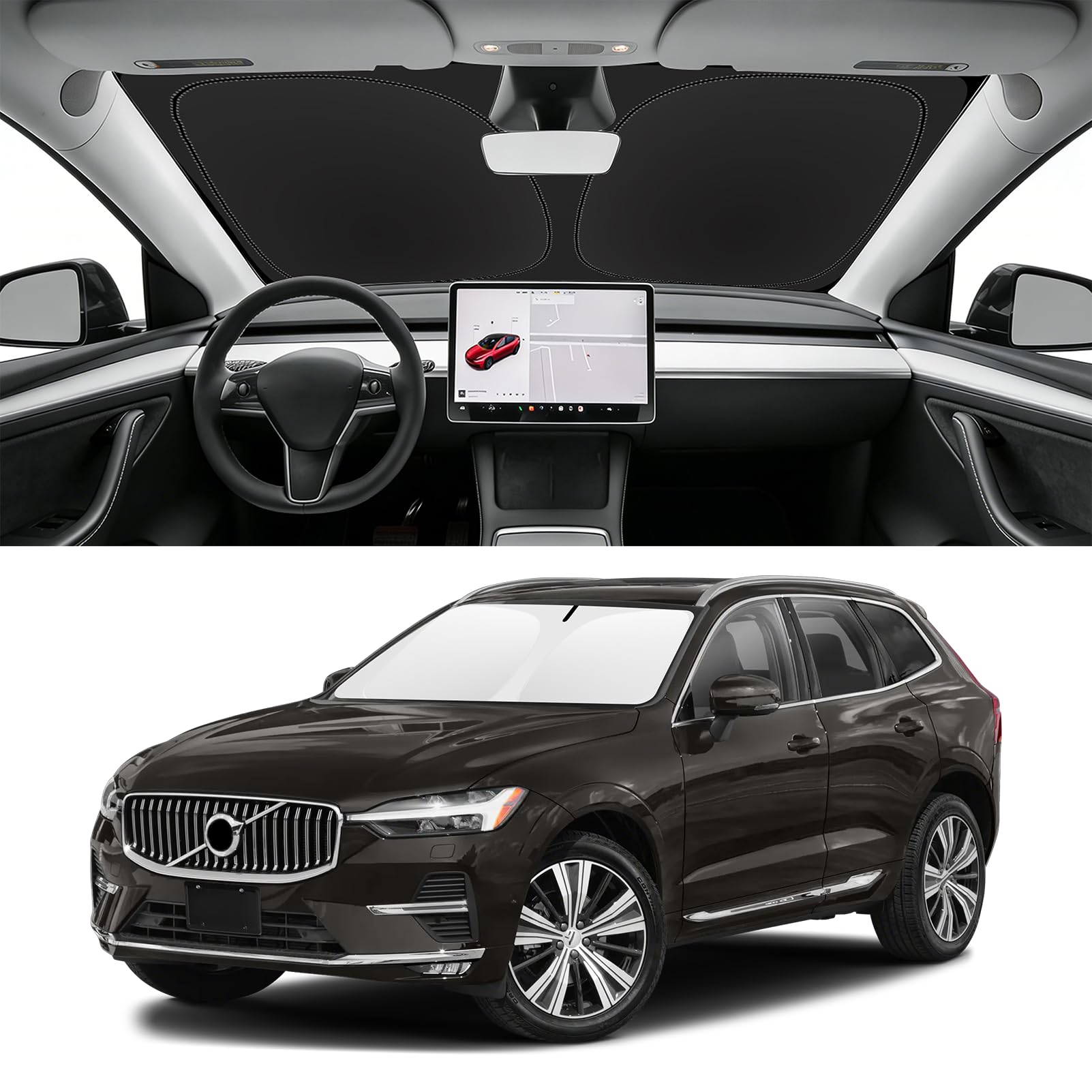 Custom Fit Windshield Sun Shade for Volvo XC60 2018-2026