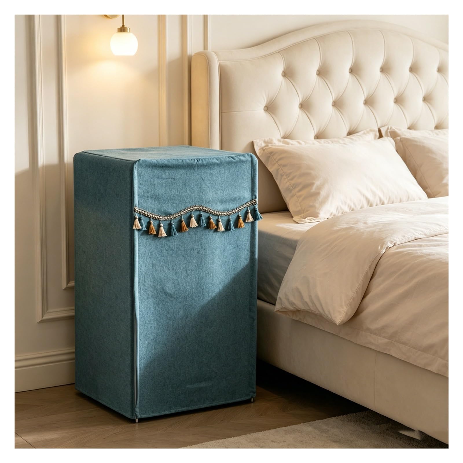 CHZDPP Custom Security Safe Cover with Invisible Zip, Universal Fit Safe Covers for Appliances, Chenille Fabric Protective Cover with Front Opening(Indigo,31x24x59in/80x60x150 cm)