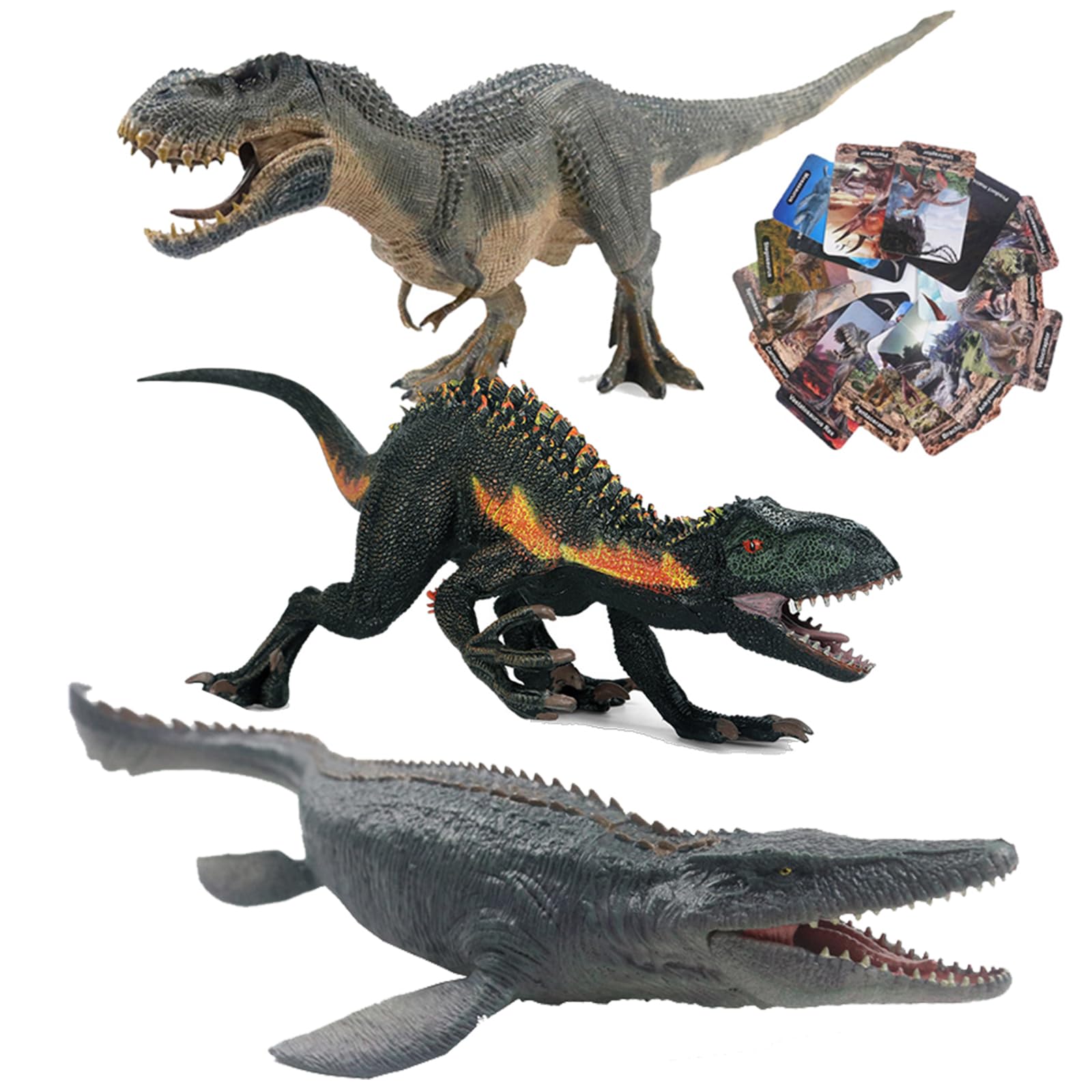 Buy EOIVSH 3PCS Dinosaur Toy Set Tyrannosaurus Raptor & Vastatosaurus