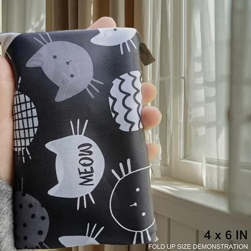 Miniatura 6 de HAPPYHEDI - Bolsas de comestibles plegables y reutilizables, lavables, asas largas, bolsa plegable, resistente a granel