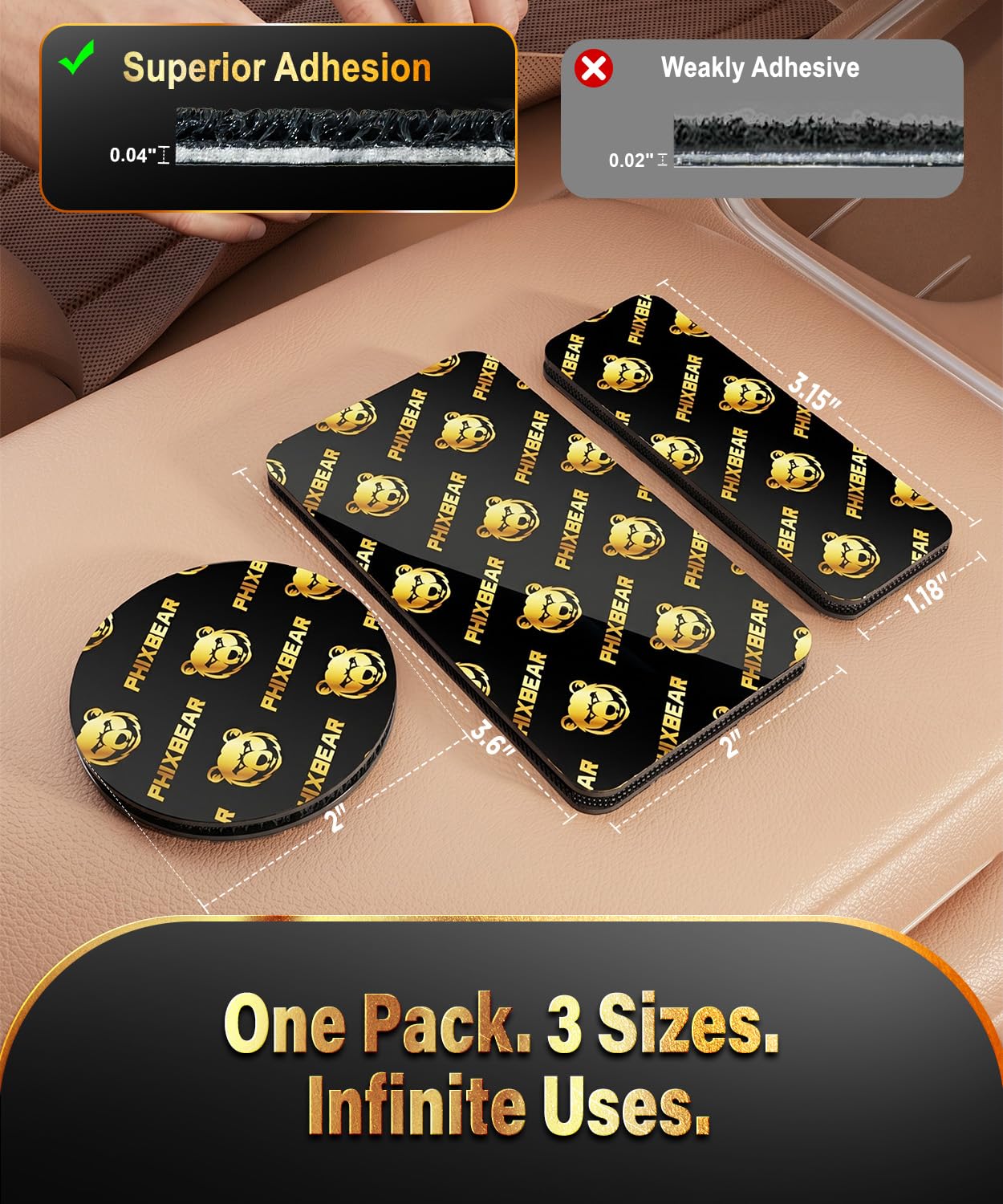 PHIXBEAR Industrial Hook & Loop Strips - Heavy Duty Adhesive -7