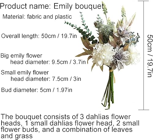 Miniatura 6 de Flores artificiales de seda para decoración del hogar y boda, centro de mesa de comedor de flores sintéticas. Plantas artificiales Arreglo de flores
