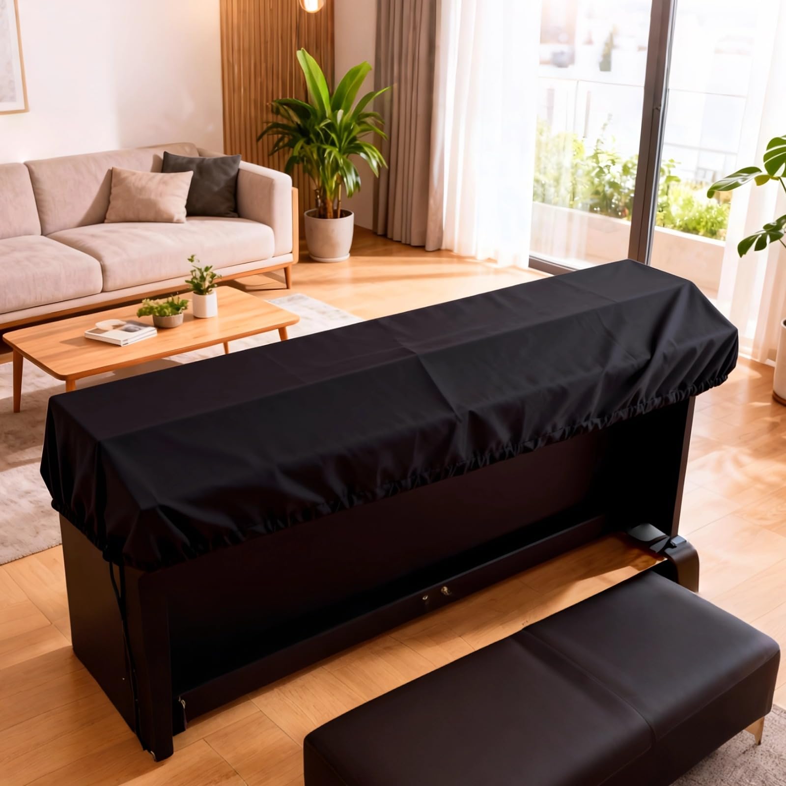 Housse anti-poussière pour clavier piano 88 touches, 134 x 32 x 12 cm, housse pour clavier électronique et piano numérique, protège les touches de la poussière et des rayures