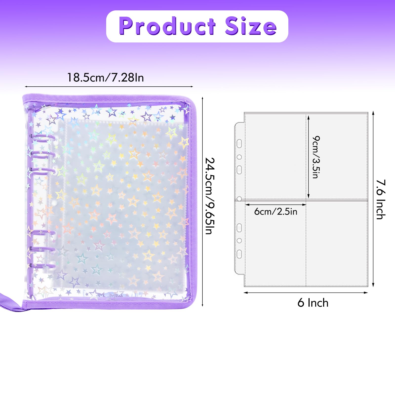 Kpop Photocard Binder Holder with 30 Pack 4-Pocket Inner Pages - Image 2
