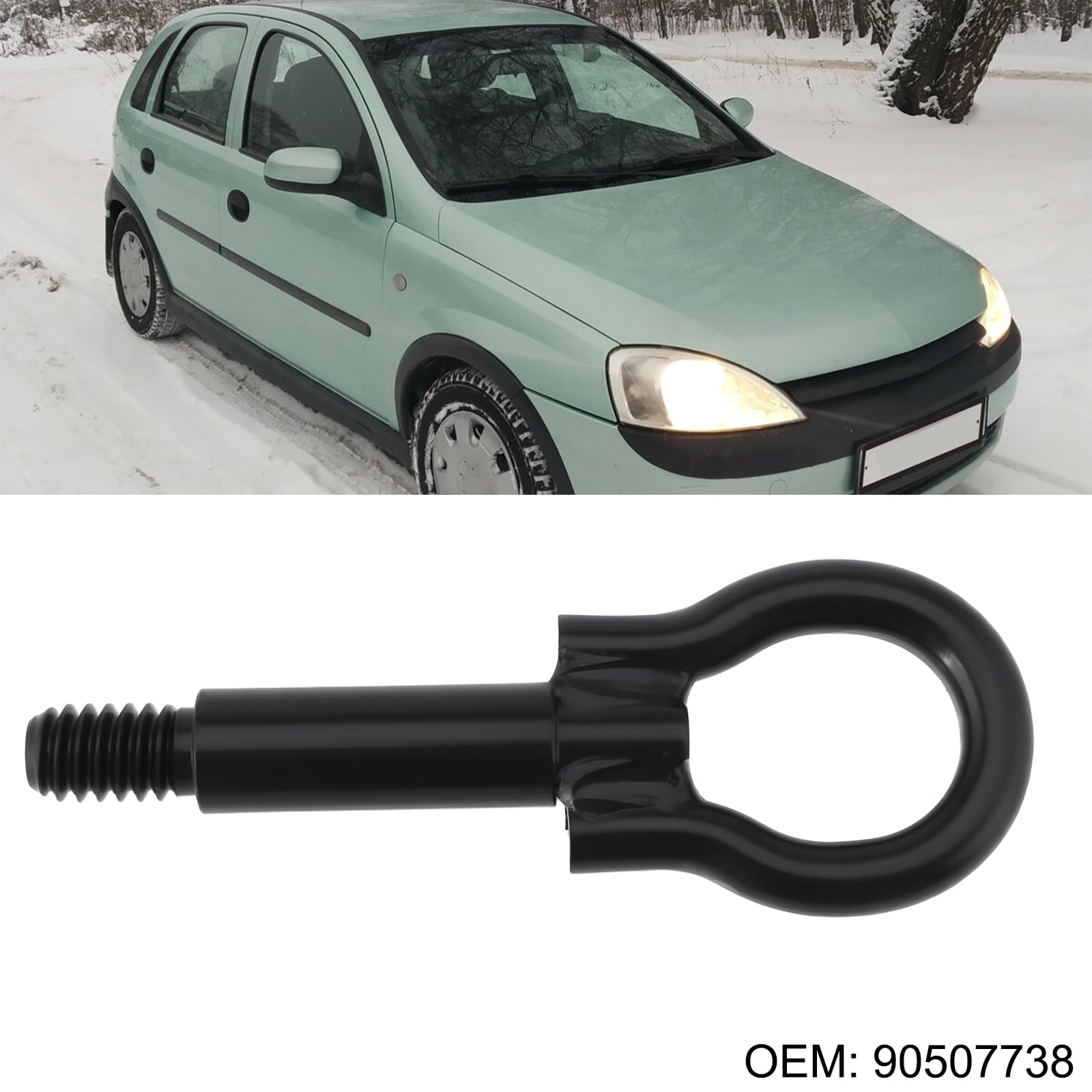 Gancio Di Traino Nero 90507738 Compatibile Con Vauxhall CORSA 2001-2015