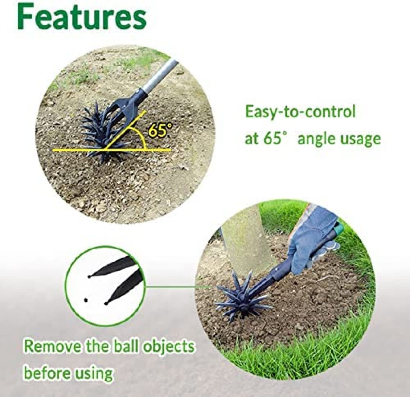 Bor Cultivador De Jardín, Cultivador Ajustable Y Rotavator para Romper El Suelo para Césped, Huerto Y Huerto, para Césped, Huerto Y Huerto,YUYANAIAI