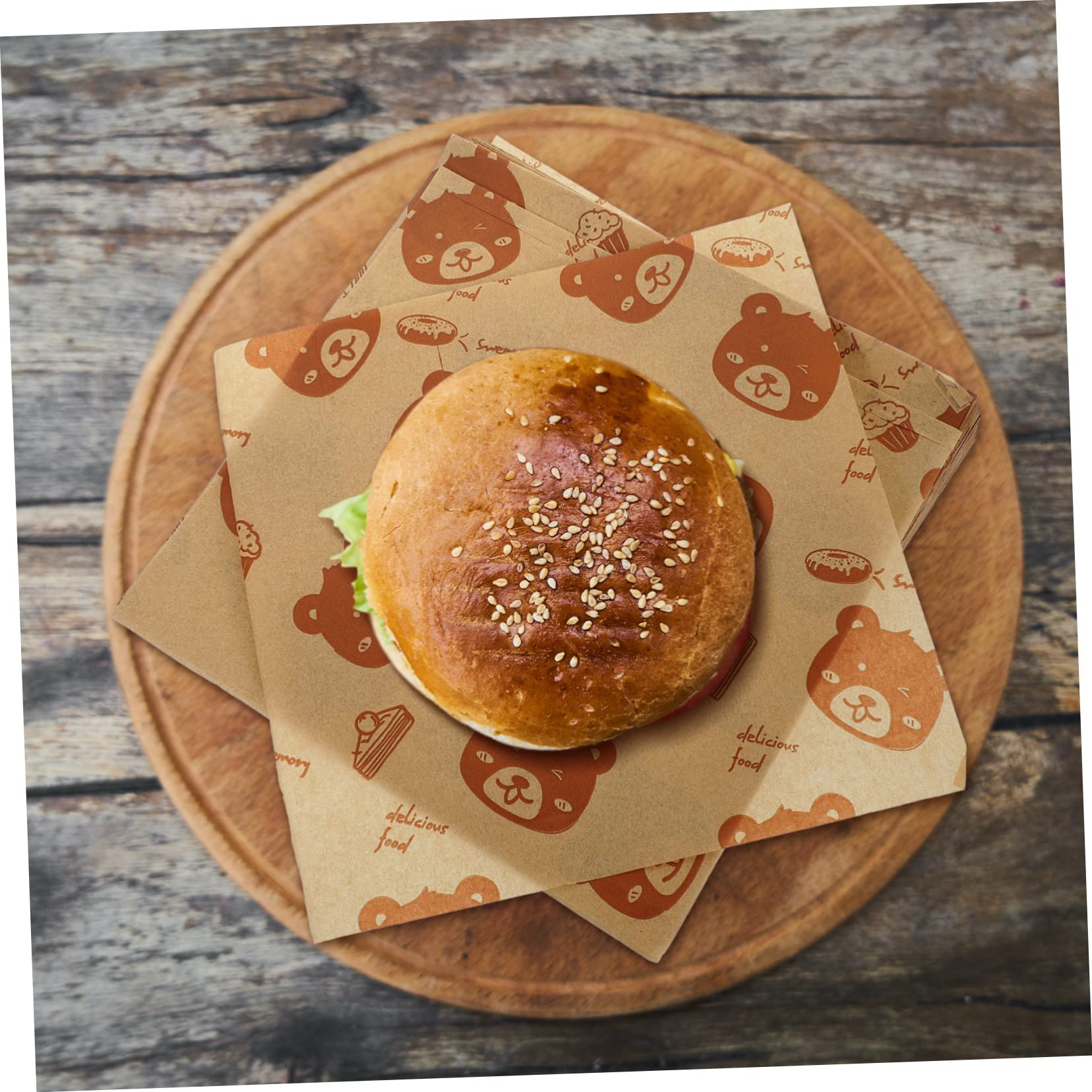 MAGICLULU 500blätter Sandwichpapier aus Lebensmittelpapier Backpapier für Sandwiches und Kuchen Feinkostpapierbögen zum Verpacken von Lebensmitteln