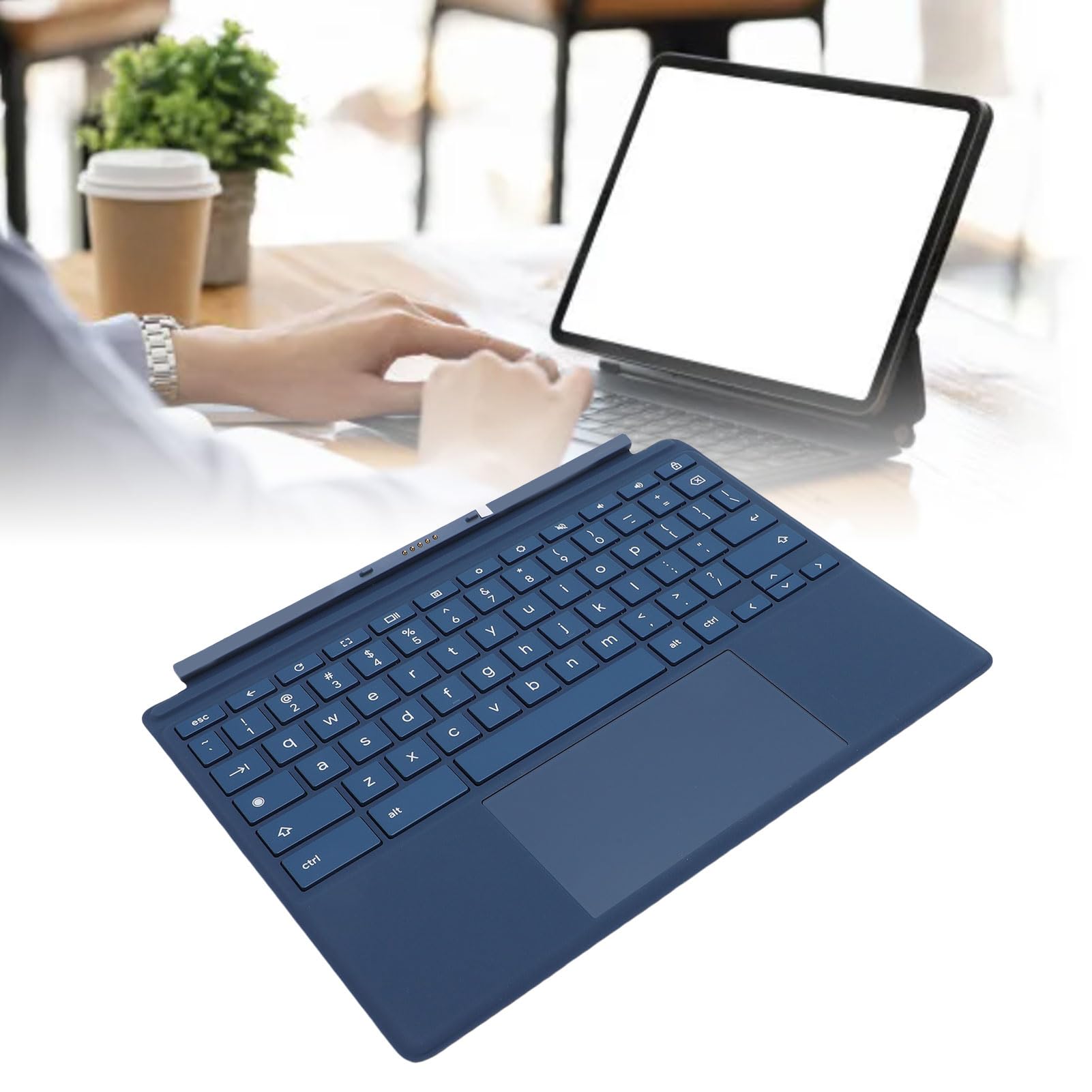 Annadue Ultra Slim Bluetooth Keyboard, Przenośna Mini Bezprzewodowa Klawiatura z Akcentem Touchpad dla Chromebook X2