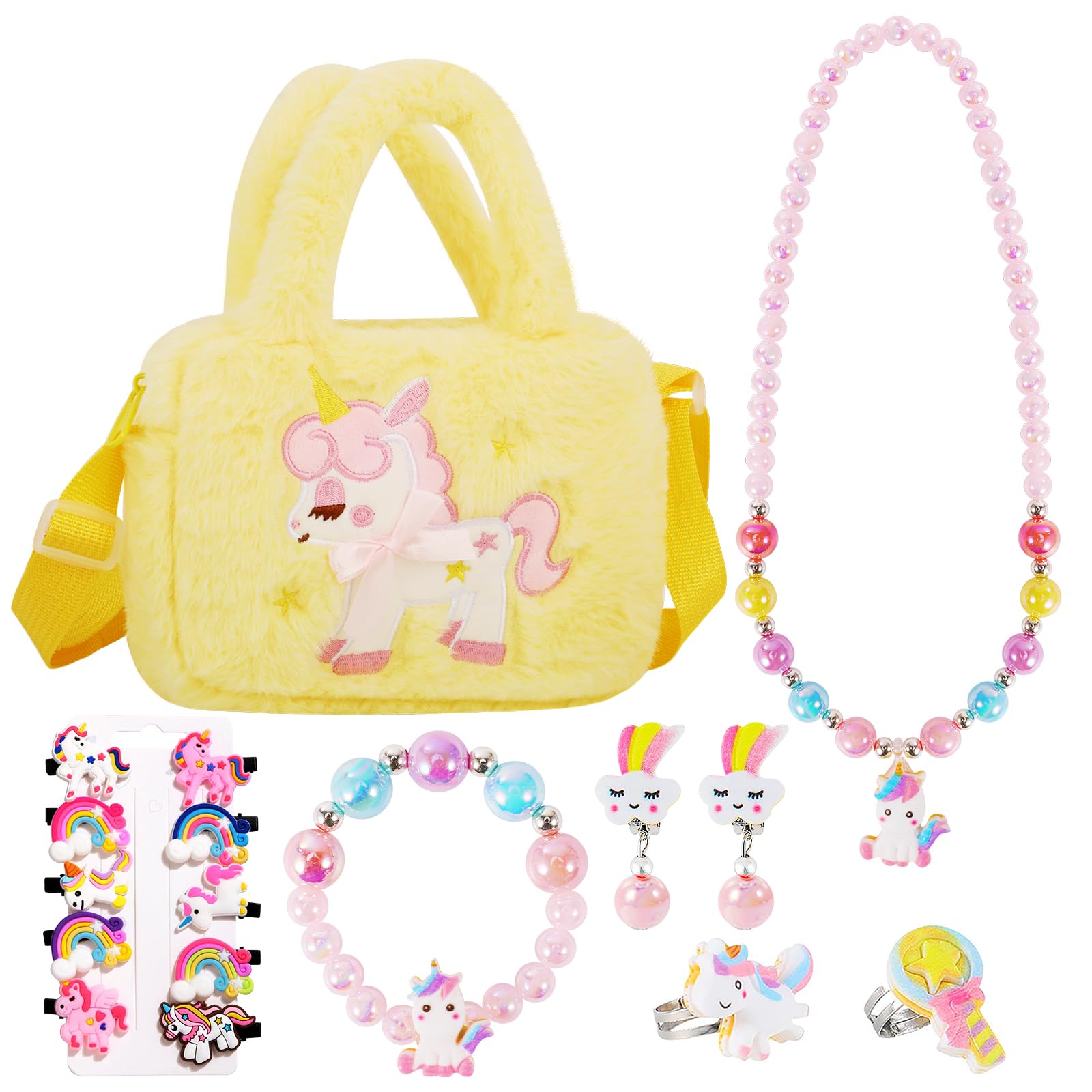 Set Regalo Unicorno Per Bambina - Borsetta, Gioielli E Accessori Capelli, 4-8 Anni - Foto 2