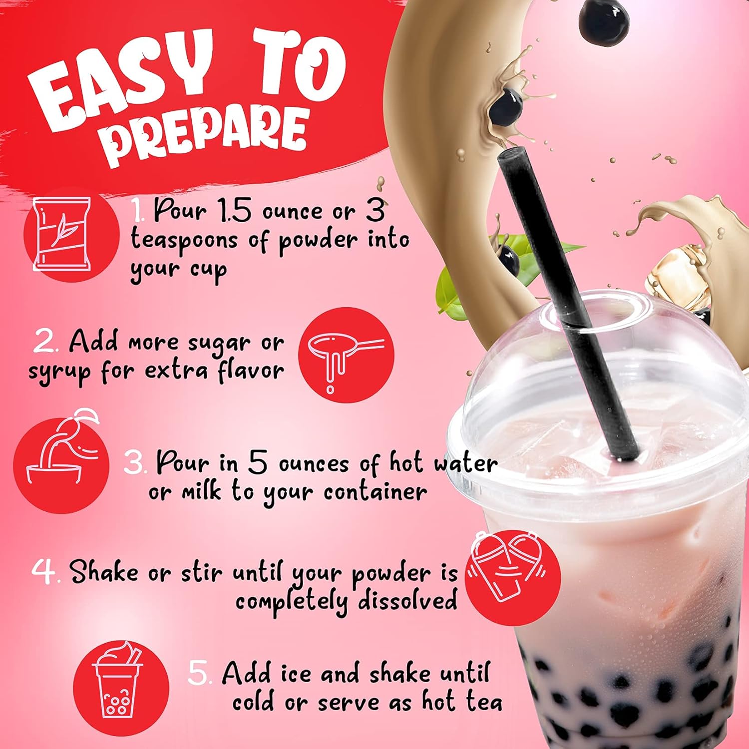 Buy Fusion Select Authentic Strawberry Bubble Tea Kit Extra Rich (5