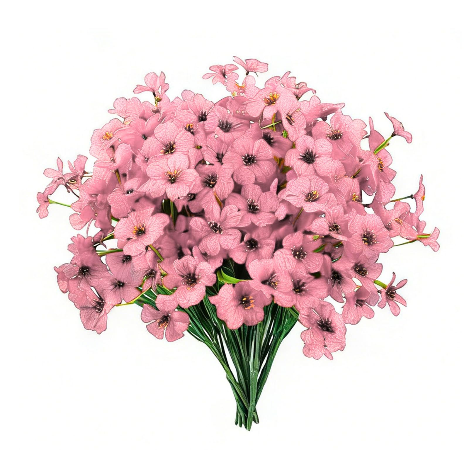 Piceioep Of 24 Artificial Violets for Patio Balcony Floral Arrangements Low Maintenance Faux Flowers