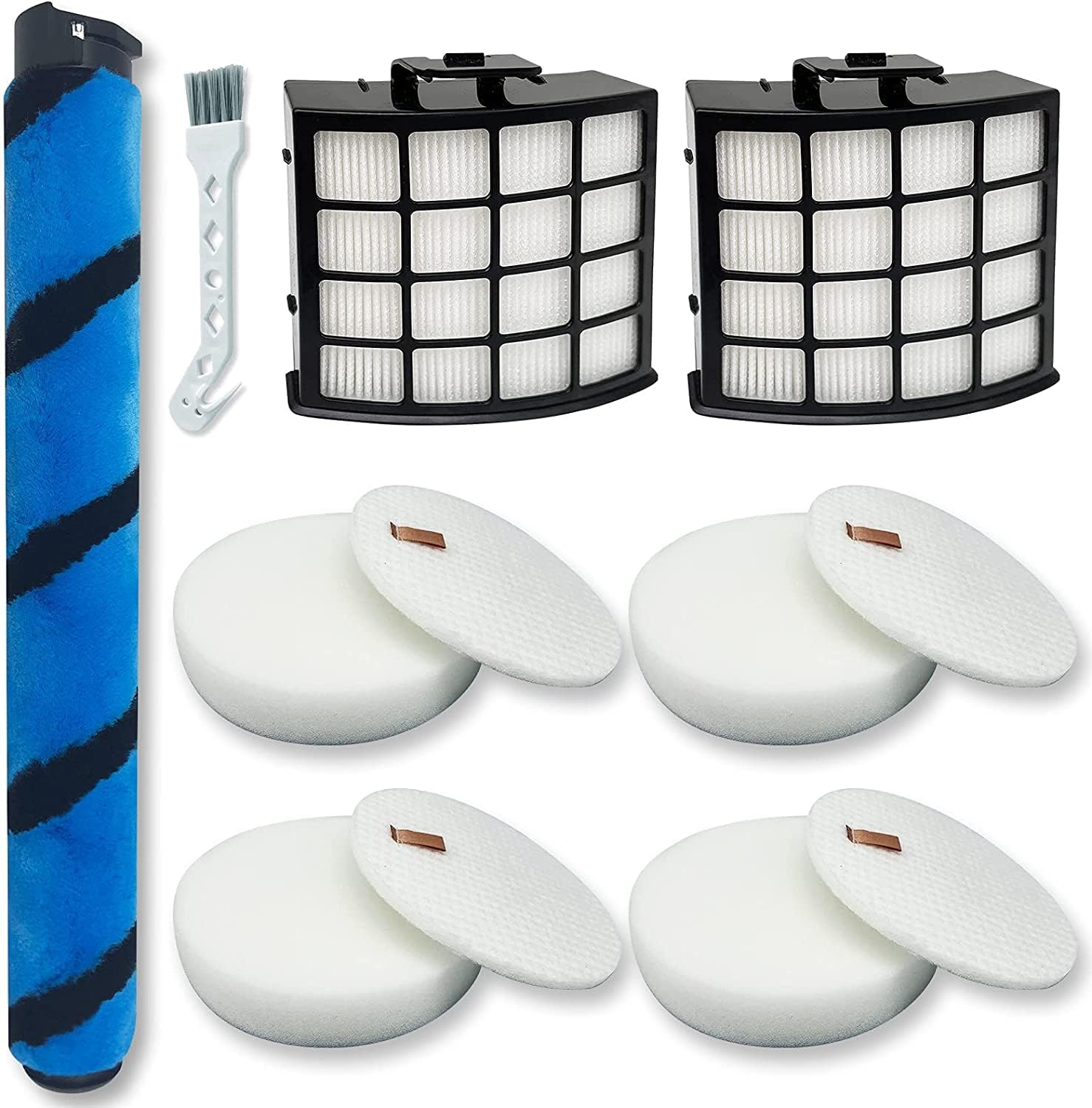 Soft Brushroll Filters Replacement Parts Acessories for Shark Vertex DuoClean PowerFin Upright Vacuum AZ2002 AZ2000 AZ2000W Accessories, Part # 1483FC2000 XHFA 2000 & XFFKAZ2000