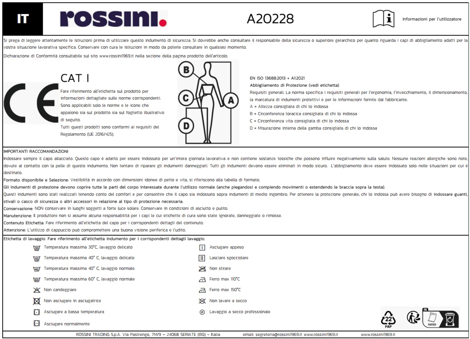 ROSSINI TEACH - A20228 - UltraFlex bawełniana kamizelka robocza z płótna ze stretchem stójką z zamkiem błyskawicznym z wieloma kieszeniami