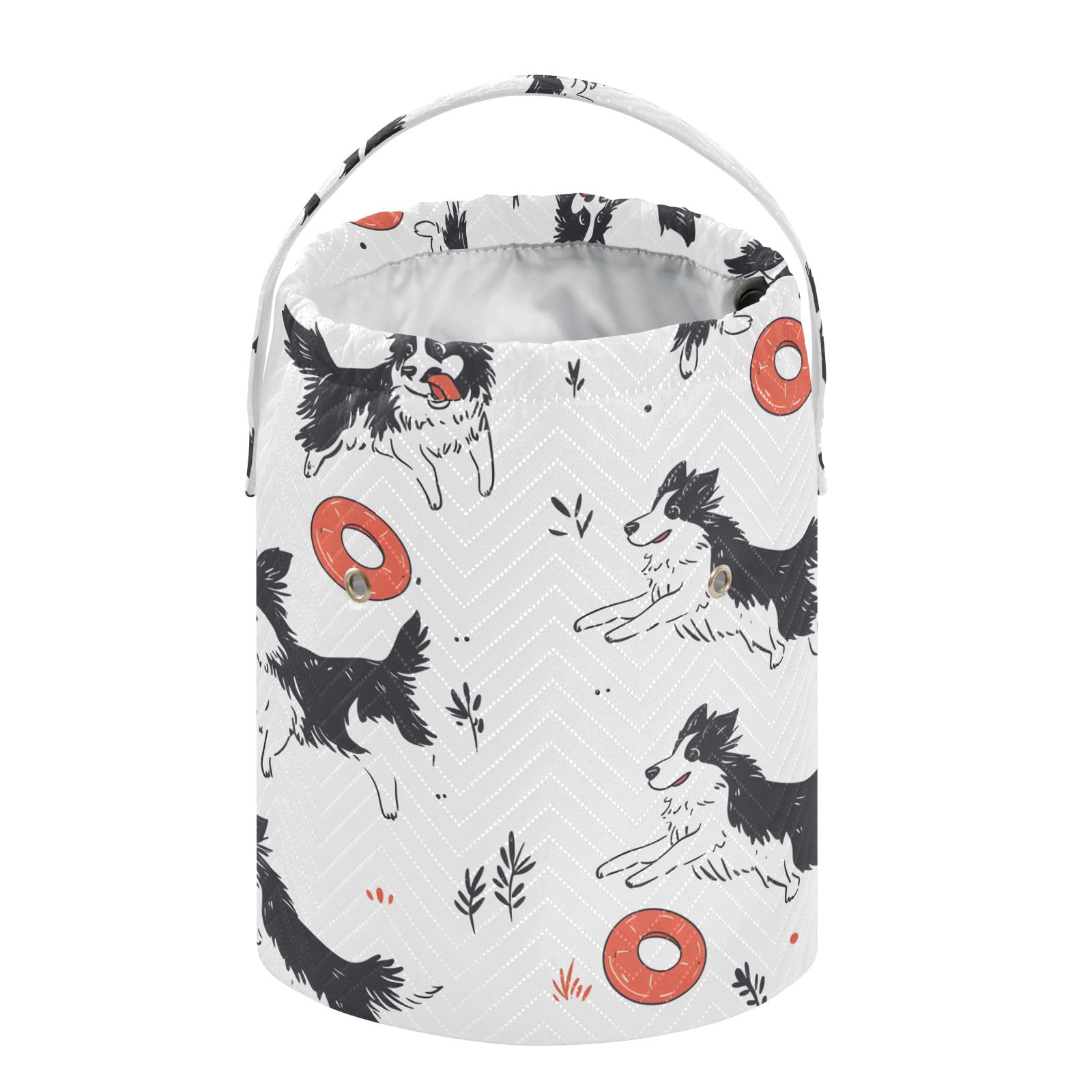 Yarn Storage Bag Small Crochet Bag Knitting Bag Organizer Dog Border Collie Yarn Bags for Crocheting Basket