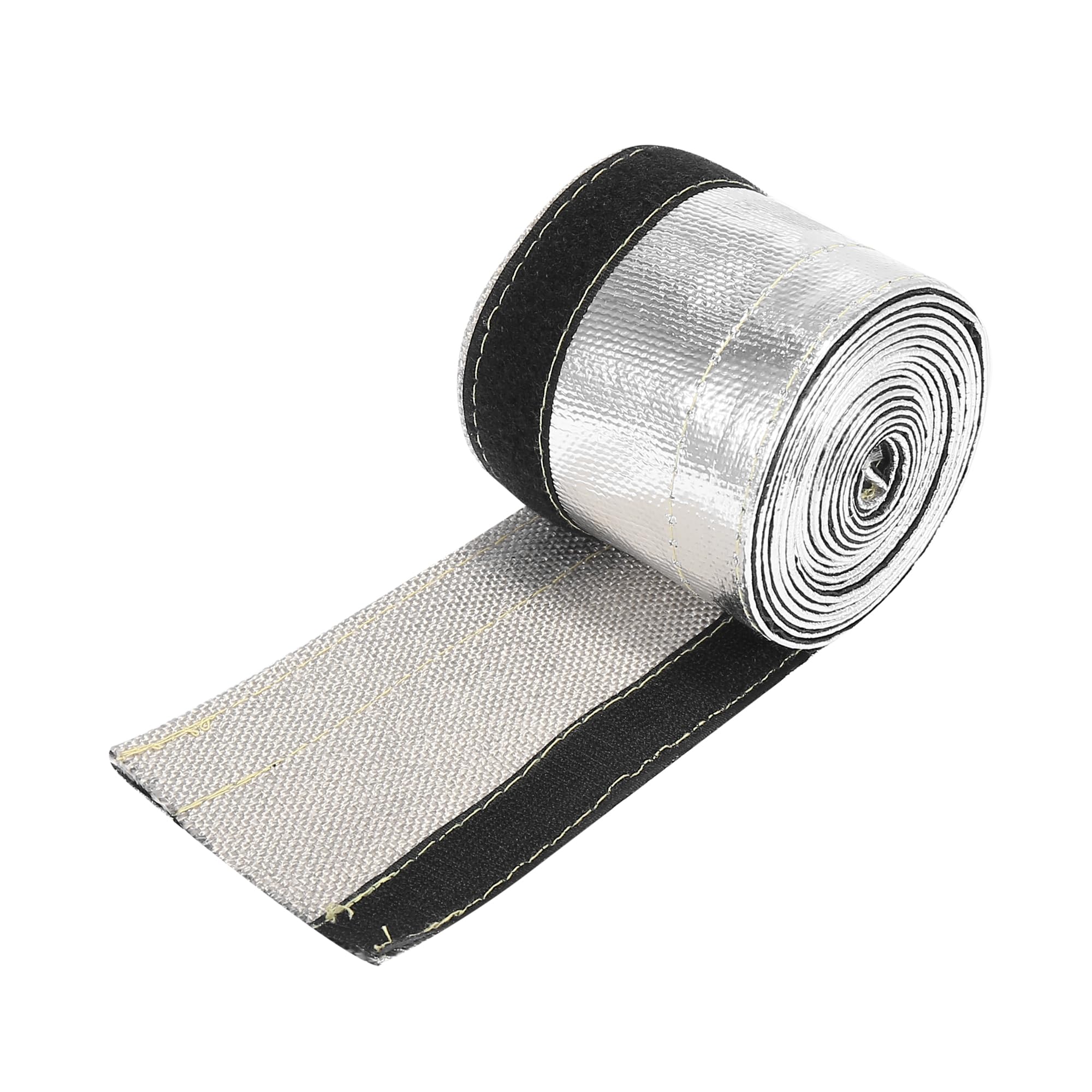 Exhaust Wrap Uxcell Heat Shroud Aluminized Sleeving 7/8" ID X 5.9FT Aluminum High Heat Paint - Foto 8