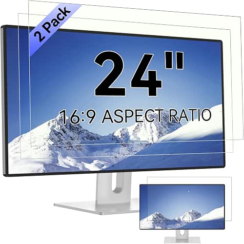 [2-Pack] 24 Inch Computer Blue Light Blocking Screen Protector for