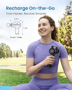 RENPHO Massage Gun Deep Tissue, Compatible Massage Gun Head with Heat and Cold