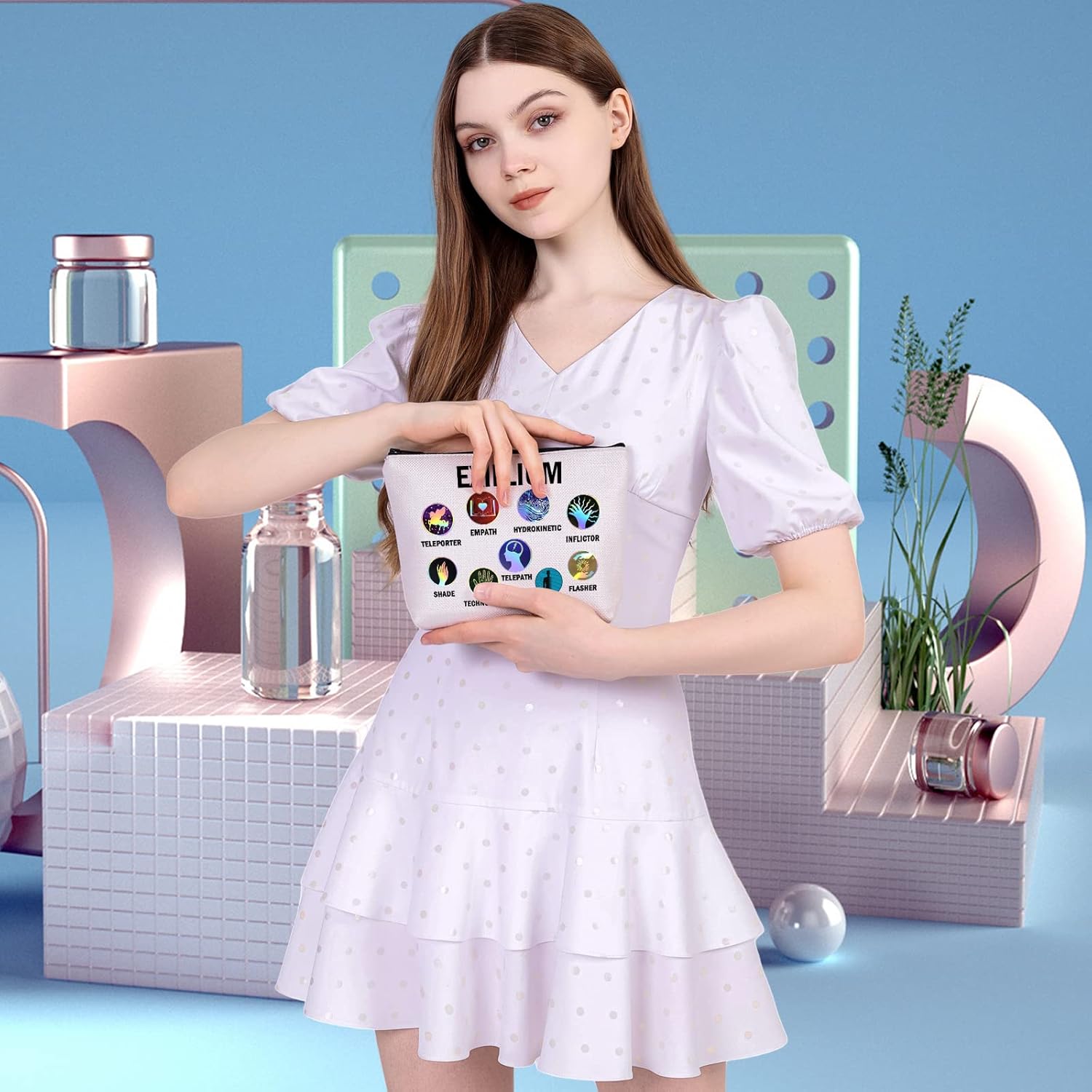 MEIKIUP Keeper of The Lost Inspired Book Lover Makeup Bag Organizer Pouch Bookish Gift (EXILLIUM Bag) - Image 5