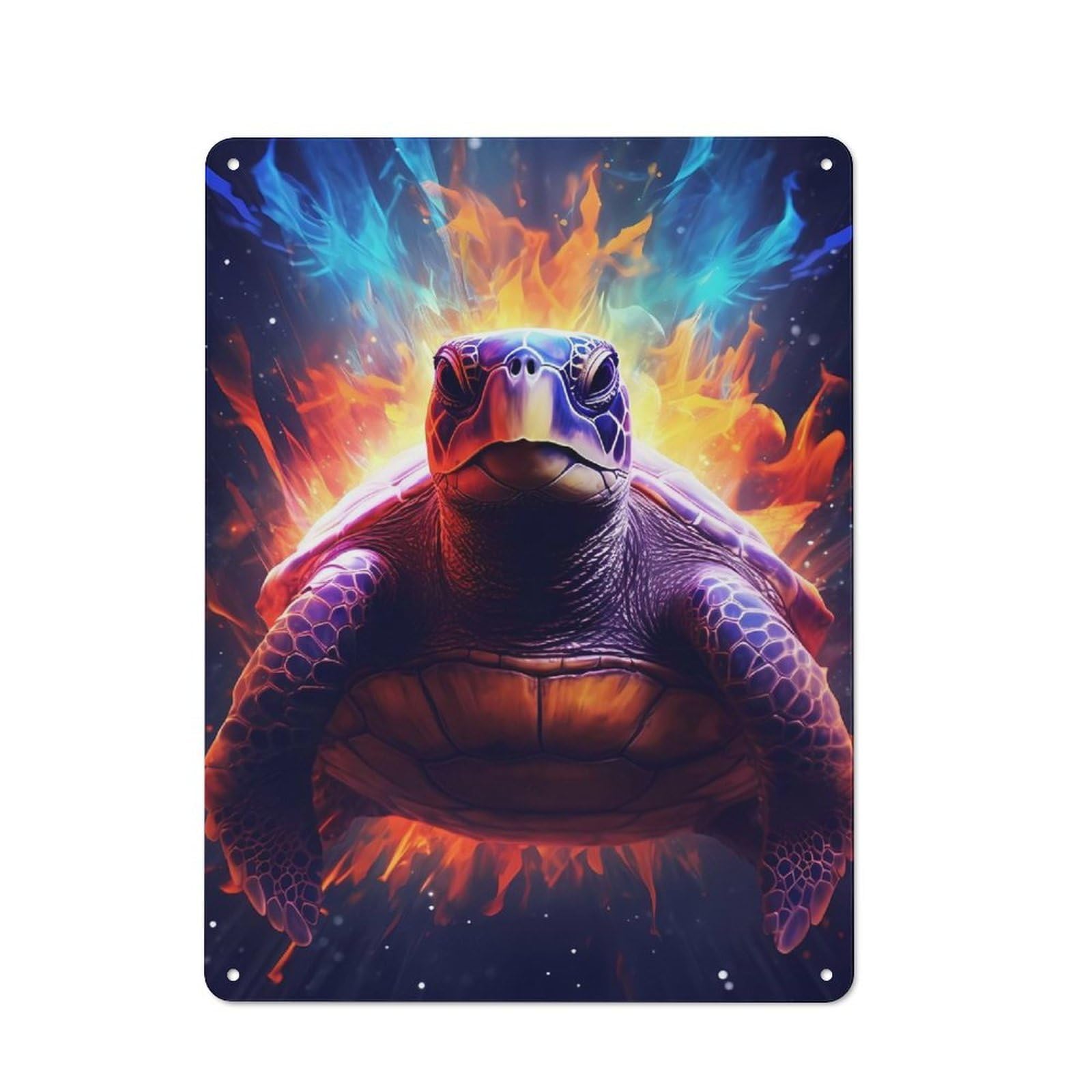 Turtle Animals Tin Sign 40x30cm for Living Room Wall, Rustic Wall Decor, for Living Room Decor Lovers
