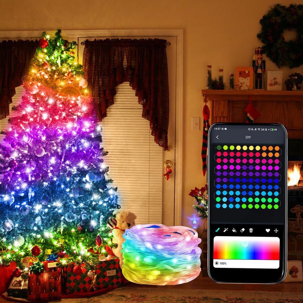 Luces LED Inteligentes, RGBIC Luces para Cuarto Programable con App Hello  Fairy y Control Remoto, Regulables Sincronizadas con Música, Guirnalda de  Luces para Exterior, Navidad (10M 100LED) : Amazon.com.mx: Hogar y Cocina