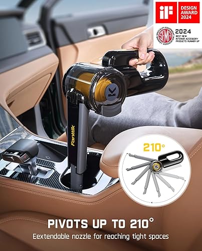 Miniatura 3 de Fanttik Fold V10 APEX Pivot - Aspiradora inalámbrica para automóvil, potencia de succión de mano de 17000 Pa, pantalla LED inteligente, portátil