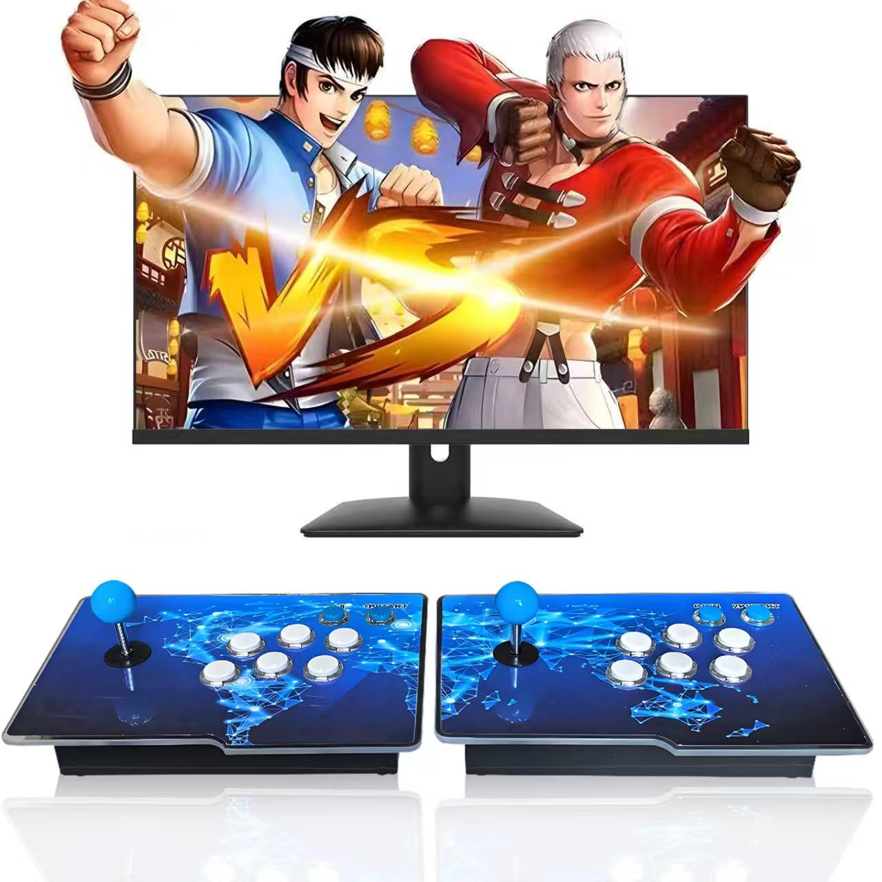 32000 in 1 Pandoras Box, console di gioco arcade retrò con due host separati per PC, proiettore e TV, giochi 3D, 1-4 giocatori, lista dei preferiti Categoria di gioco Salva/Cerca/Nascondi/Pausa (Split