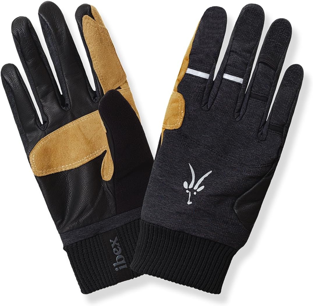 IBEX Kilometer High-Performance Leather & Merino Wool Gloves | Winter Outdoor Insulated Gloves With Goat Skin Palm