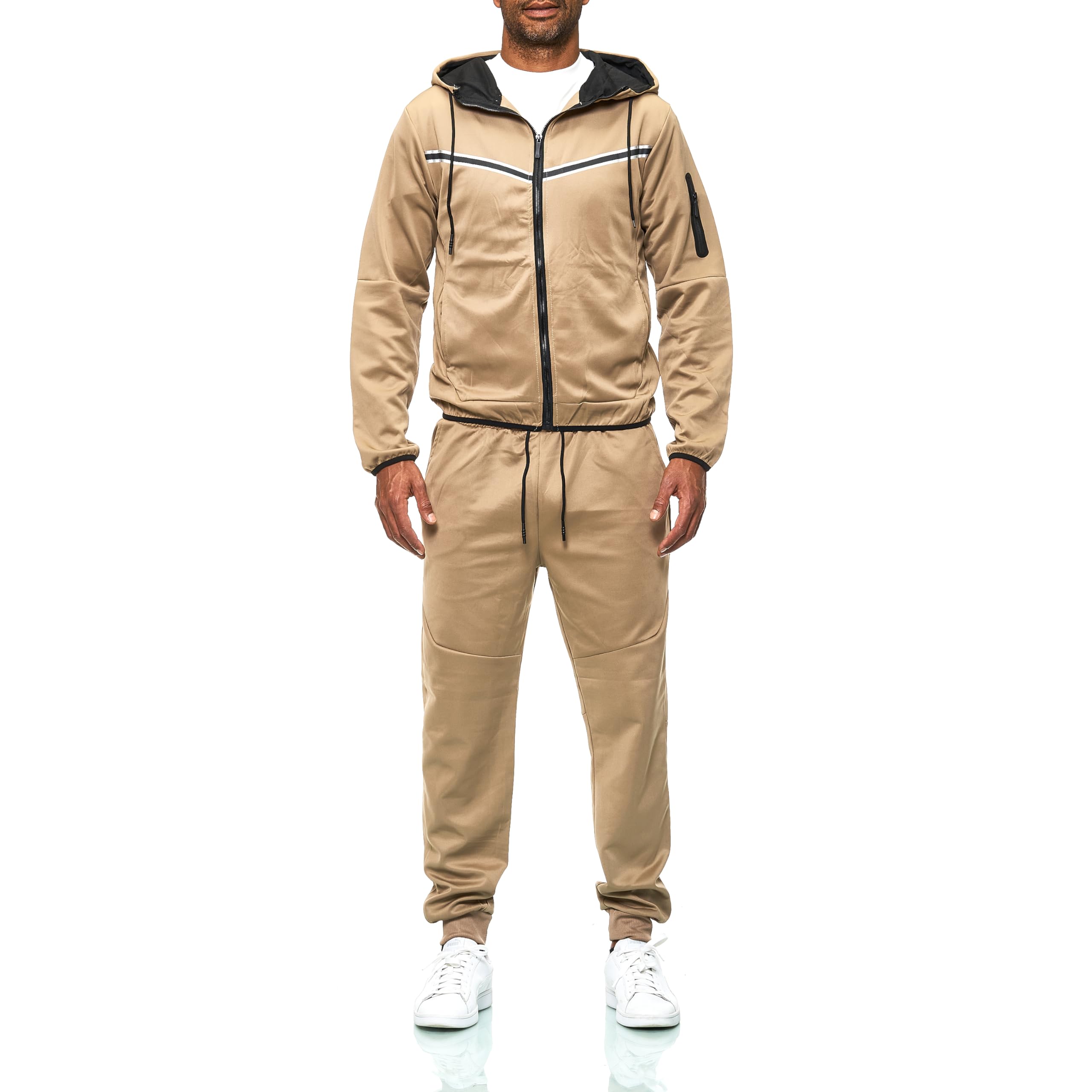 C-IN-C Herren Trainingsanzug – Sportlicher Jogginganzug mit Kapuzenjacke und Hose, Bequem & Stylisch für Freizeit, Fitness & Outdoor