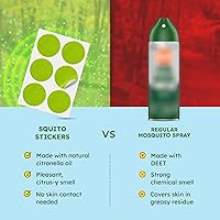 Vista 7 de BugMD Squito Stickers Parches repelentes de mosquitos para adultos (234 pegatinas), parches repelentes de insectos seguros y efectivos para niños