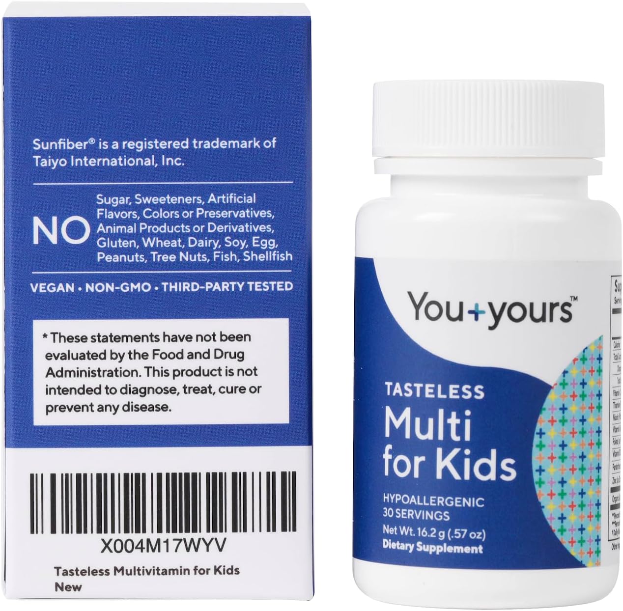 Tasteless Multivitamin Powder for Kids + Toddlers- No Sweeteners, Flavors, Colors or Preservatives. Add to Beverages or Food. Pure, Flavorless Children's Multivitamin Supplement. 30 Servings.