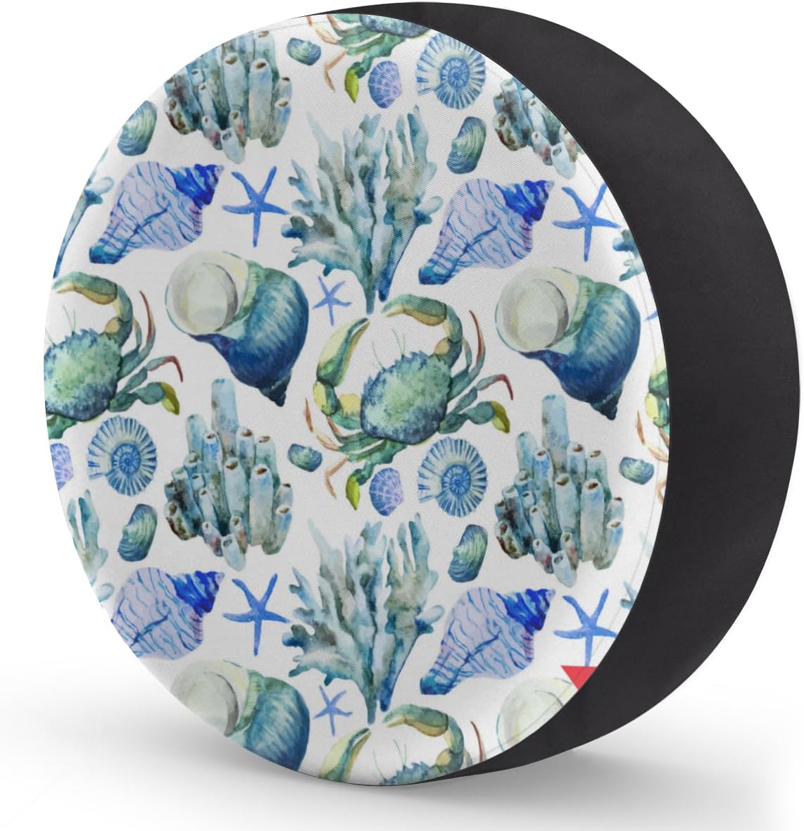 Marine Coral Tire Covers Portable Spare Tire Cover Soft Durable Waterproof Dustproof Set of 4 Bags 16 Inches for Car Truck SUV Trailer Camper