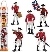 Safari Ltd. Revolutionary War British Army Designer TOOB - Set of 6 Detailed Miniature Figures Including General Cornwallis - Educational Toy Figurines for Boys, Girls & Kids Ages 3+