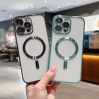 Vista 5 de Misscase Compatible with iPhone 13 Pro Case MagSafe with Camera Lens Protector,Full Protection Clear Magnetic Case Compatible with MagSafe